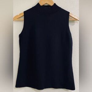 Sleeveless Mock Neck Tank Top - Black